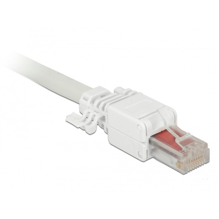 Load image into Gallery viewer, Delock rj45 plug cat.6 utp toolfree stekker (wit, 2 stuks)
