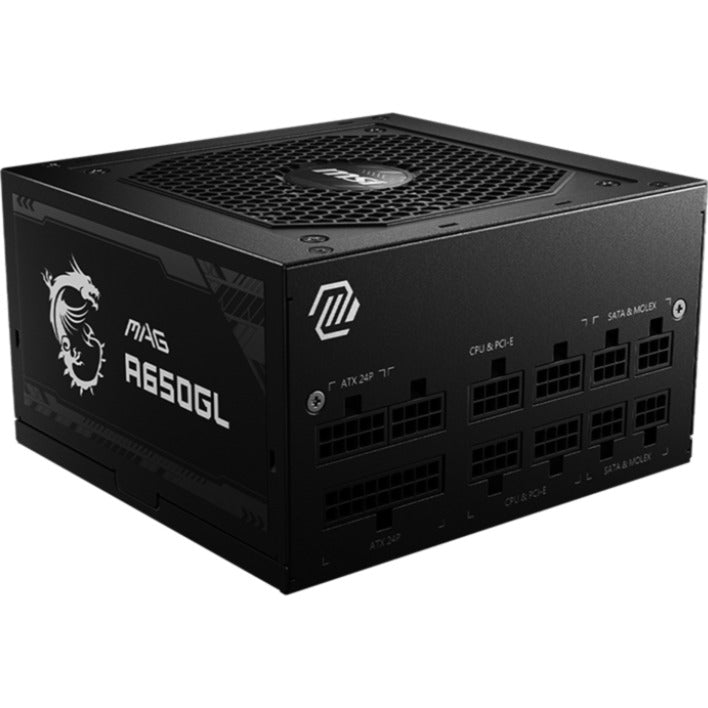 Load image into Gallery viewer, Msi mag a650gl pcie5 modulaire 650 watt voeding (zwart, 4x pcie)
