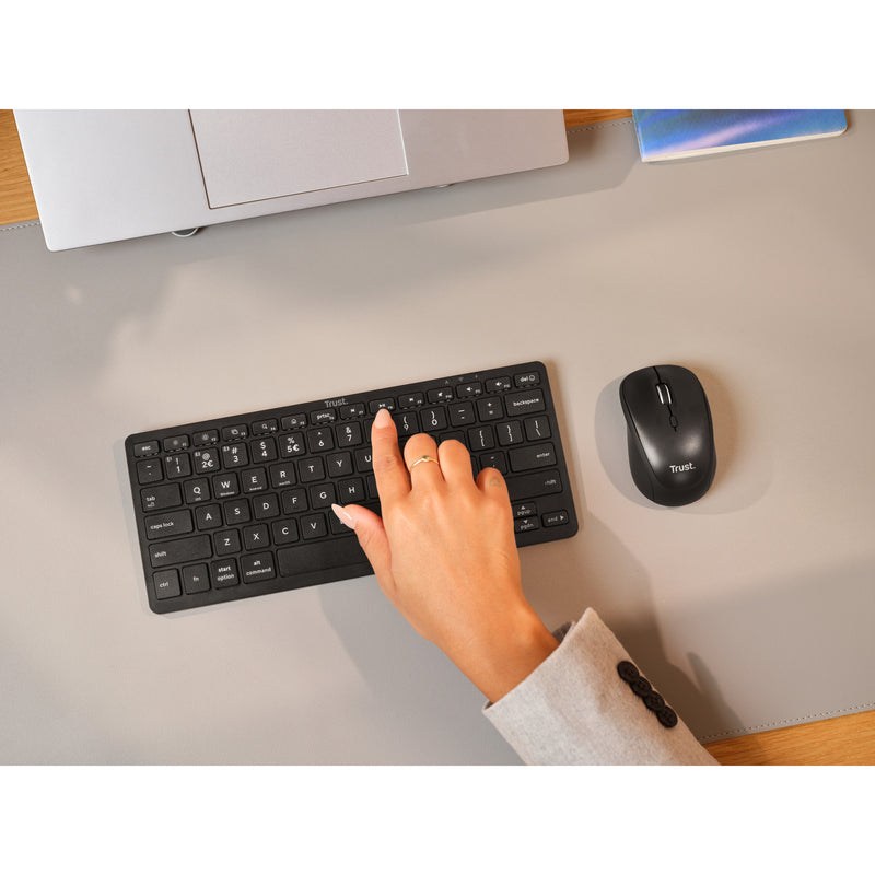 Load image into Gallery viewer, Trust nado ii bluetooth-toetsenbord (zwart, us lay-out (qwerty), scissor switches, 80% (tkl) , bluetooth)
