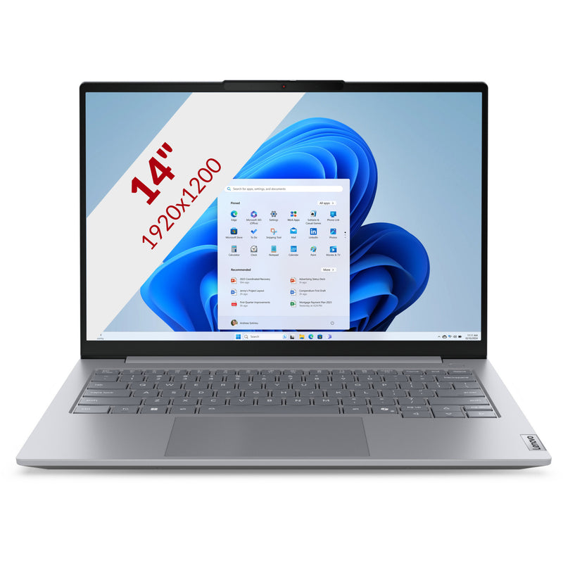 Load image into Gallery viewer, Lenovo thinkbook 14 g8 irl (21sg008pmh) 14 laptop (grijs | core 7 240h | intel graphics | 16 gb | 512 gb ssd)
