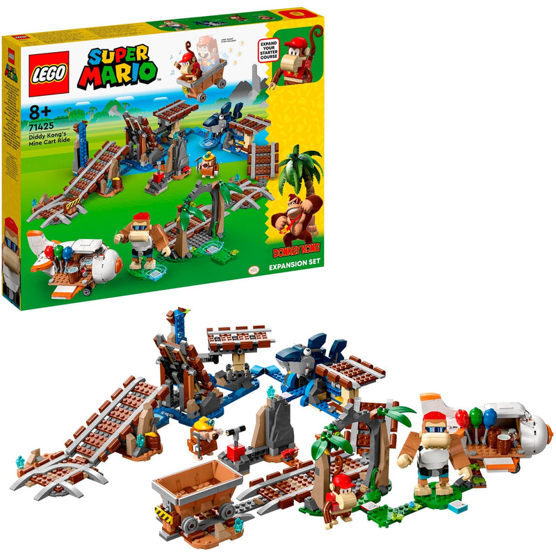 Load image into Gallery viewer, Lego super mario - uitbreidingsset: diddy kongs mijnwagenrit constructiespeelgoed (71425)
