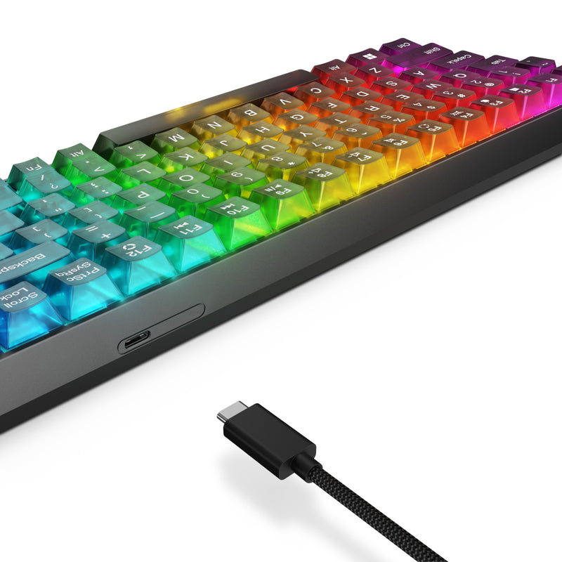 Load image into Gallery viewer, Lenovo legion k510 mini pro rgb mechanisch gaming toetsenbord (zwart, us lay-out (qwerty), 75%, brown switch, hot swap, usb)
