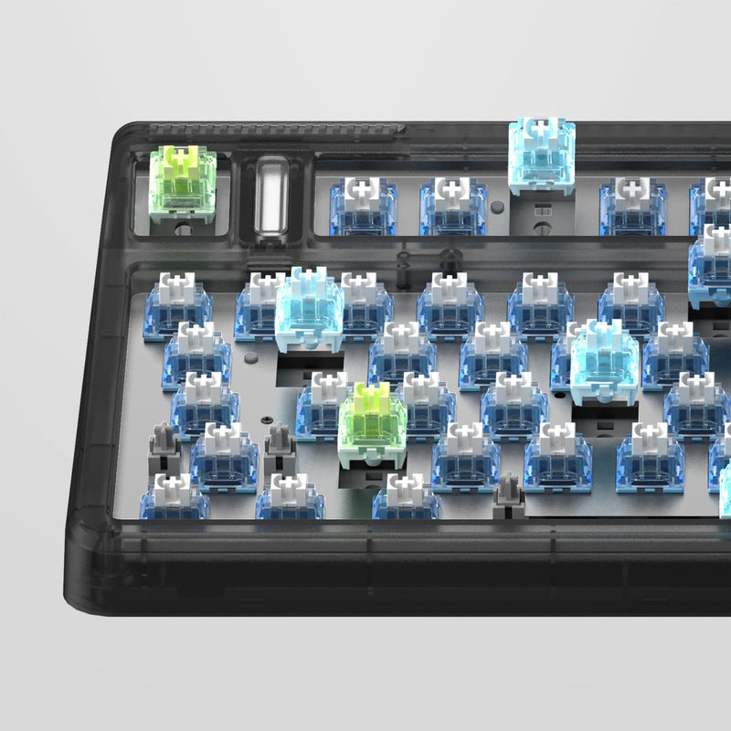 Load image into Gallery viewer, Iqunix og80 dark side wireless mechanical keyboard, gaming toetsenbord (zwart, us lay-out, cherry mx blue, rgb leds, 80% (tkl), hot-swappable, pbt, 2.4ghz | bluetooth 5.1 | usb-c)

