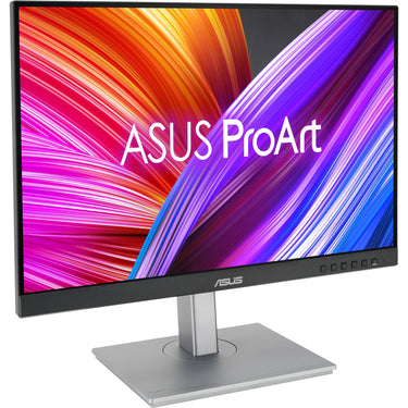 Asus proart display pa248cnv 24 monitor (zwart zilver, 75 hz, hdmi, displayport, usb, lan, audio)