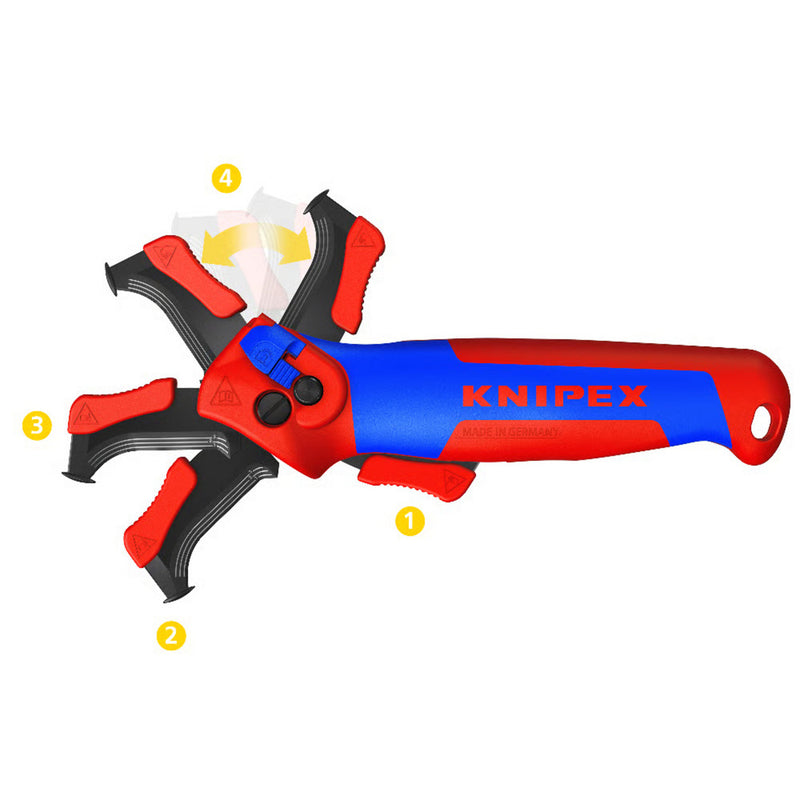 Load image into Gallery viewer, Knipex kabelmes, met glijschoen (rood blauw)
