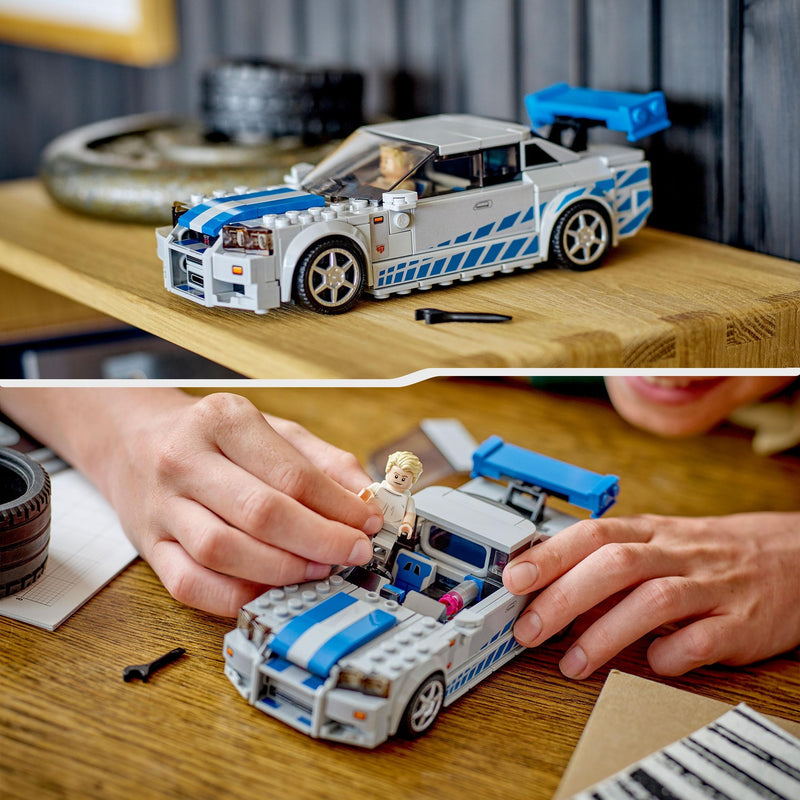 Load image into Gallery viewer, Lego speed champions 76917 2 fast 2 furious nissan skyline gt-r (r34)
