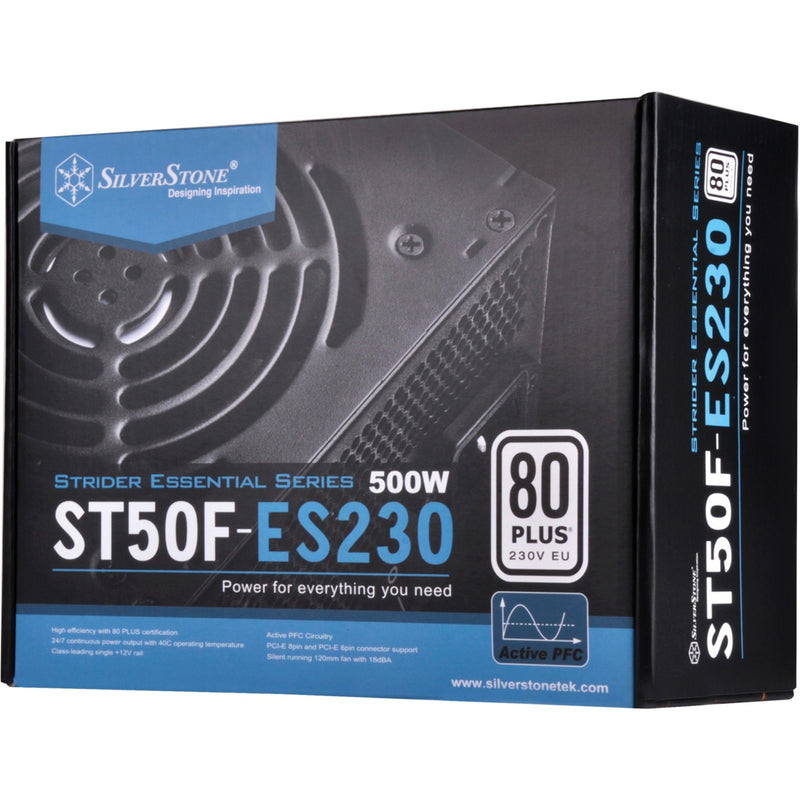 Load image into Gallery viewer, Silverstone strider essential st50f-es230 500 watt voeding (zwart, 2x pcie)
