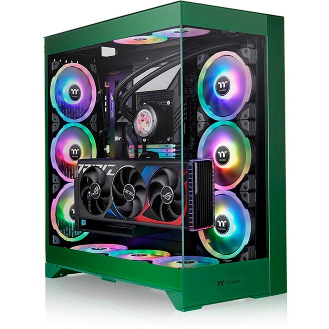 Load image into Gallery viewer, Thermaltake cte e660 mx racing green midi tower behuizing (groen | 2x usb-a | 1x usb-c | tempered glass)
