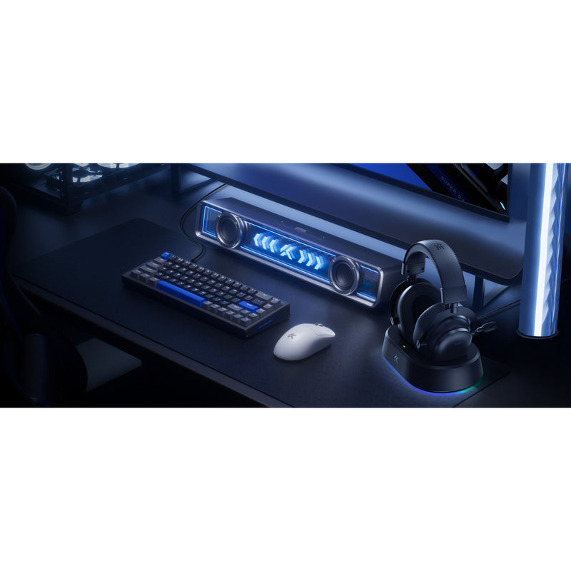 Load image into Gallery viewer, Mchose v9 turbo+ magnetic wireless over-ear gaming headset (hoogglans wit goud, nintendo switch, playstation 4, playstation 5, mobiel, pc, 2.4g bluetooth usb)
