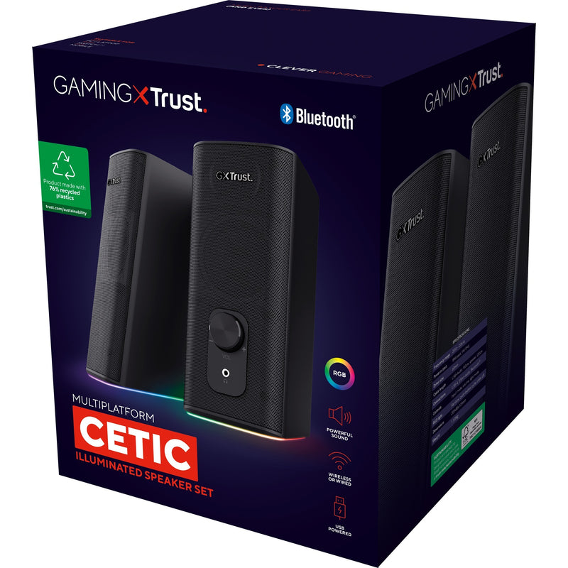 Load image into Gallery viewer, Trust gxt 612 cetic pc-luidspreker (zwart, bluetooth, rgb)

