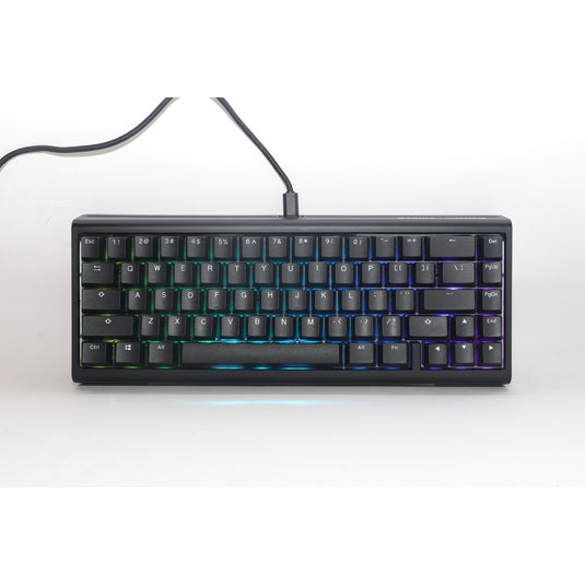 Ducky projectd tinker 65 met qmk via rgb mechanisch toetsenbord (zwart, us lay-out (qwerty), cherry mx blue, 65%, rgb leds, double-shot pbt, hot-swappable, gasket mount)
