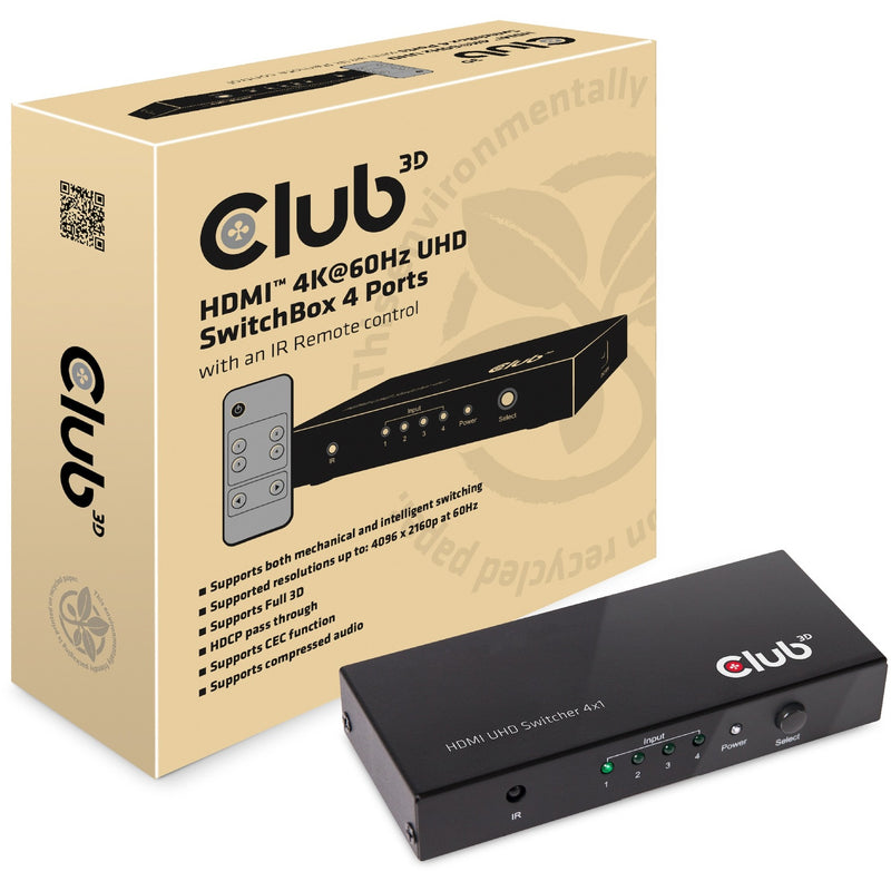 Load image into Gallery viewer, Club 3d hdmi switch 2.0 uhd (zwart)
