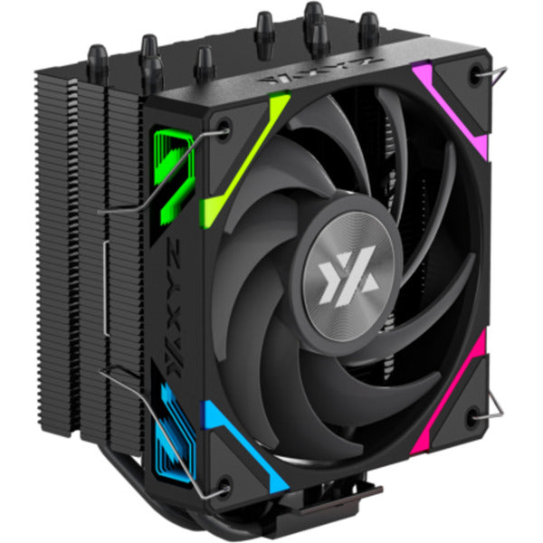 Afbeelding laden in galerijviewer, Xyz pc gear thermax 4 rgb cpu-koeler (zwart, argb, pwm)
