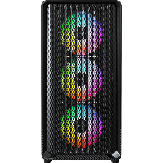 Montech x5m midi tower behuizing (zwart | 2x usb-a | 1x usb-c | rgb | tempered glass)