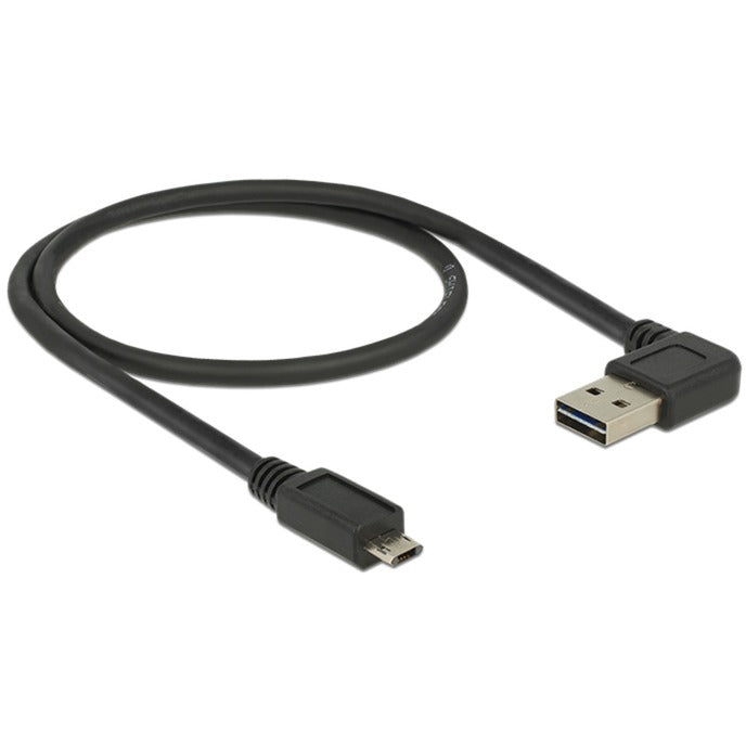 Load image into Gallery viewer, Delock easy-usb-a 2.0 male > easy-usb micro-usb-b 2.0 male kabel (zwart, 0,5 meter)
