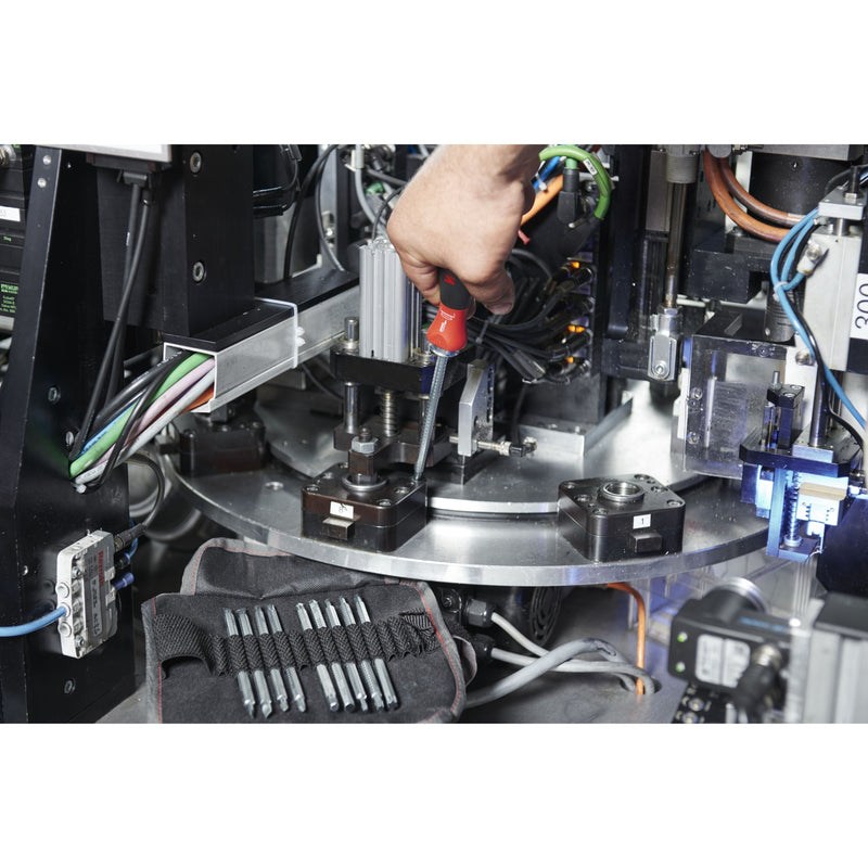 Load image into Gallery viewer, Wiha schroevendraaier met wisselschachtenset system 6 (zwart rood, 12-delig)
