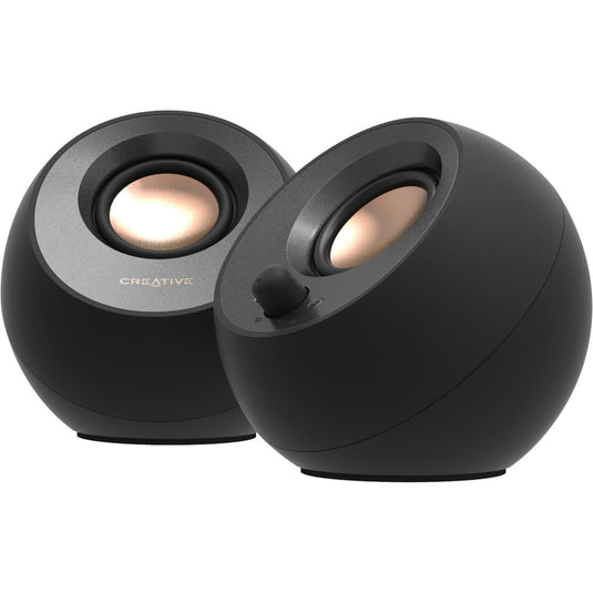Creative pebble v3 pc-luidspreker (zwart, bluetooth, usb-c, aux)