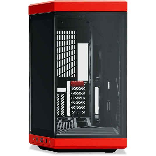 Hyte y70 touch infinite midi tower behuizing (zwart | 2x usb-a | 1x usb-c | tempered glass)