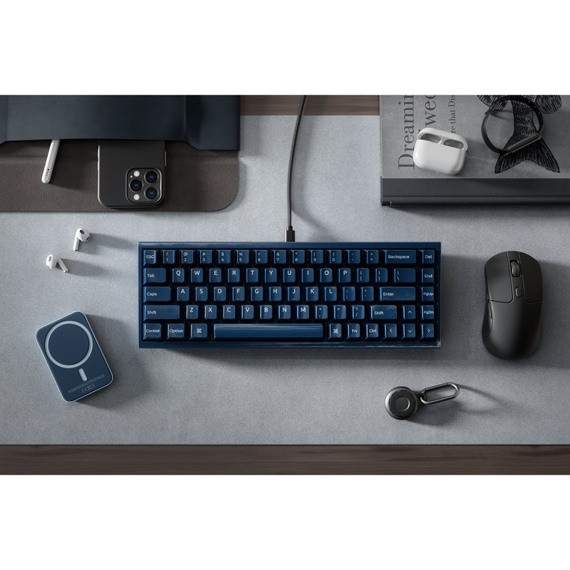 Load image into Gallery viewer, Keychron q16 he 8k magnetic switch keyboard (blauw, us lay-out (qwerty), ultra-fast lime, 65%, rgb, hot swap, 8k)
