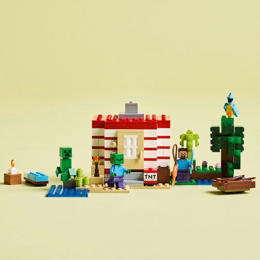 Lego minecraft - het tnt junglehuis constructiespeelgoed (21275)
