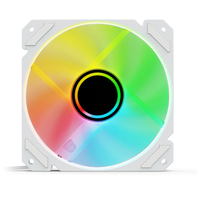 Load image into Gallery viewer, Sharkoon shark mirror rgb pwm reverse case fan (wit, 120 x 120 x 25 mm)

