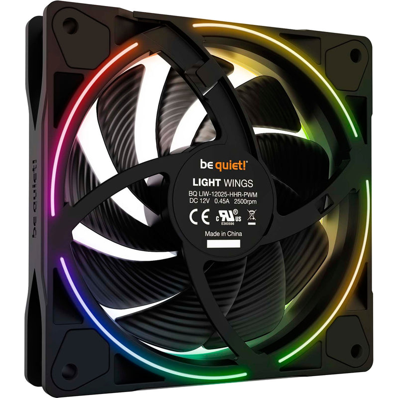 Load image into Gallery viewer, Be quiet! light wings pwm high-speed rgb case fan (zwart, 120 x 120 x 25 mm)
