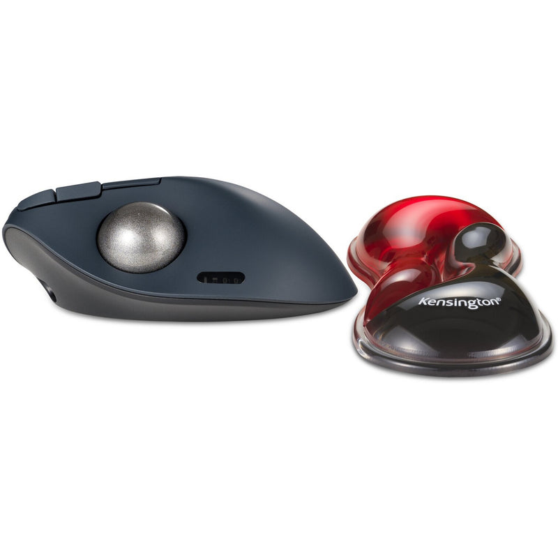 Load image into Gallery viewer, Kensington slim duo gel mouse trackball wrist rest polssteun (rood zwart)
