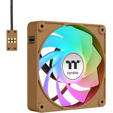 Thermaltake ct120 ex reverse argb sync pc cooling fan gravel sand (3-fan pack) case fans (lichtbruin, 3 stuks, 120 x 120 x 25 mm, pwm)