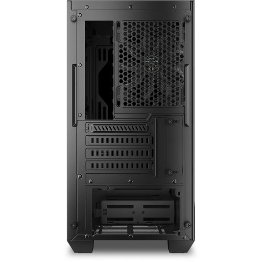 Sharkoon j1000 argb midi tower behuizing (zwart | 3x usb-a | rgb | tempered glass)