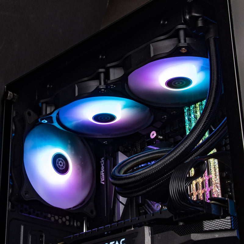 Load image into Gallery viewer, Silverstone air blazer 120r rgb case fan (zwart, 120 x 25 x 120 mm, pwm)
