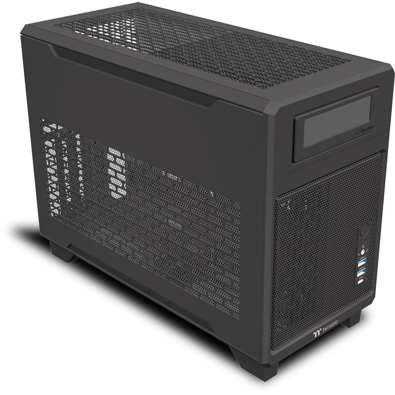 Load image into Gallery viewer, Thermaltake tr100 mini tower behuizing (zwart | 2x usb-a | 1x usb-c)
