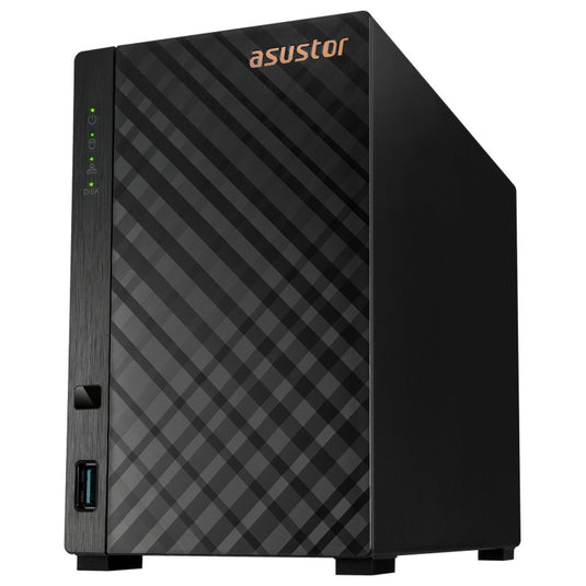 Asustor drivestor 2 gen2 (as1202t) nas (zwart, lan, usb)