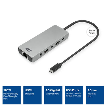 Dockingstation act ac7095 grijs