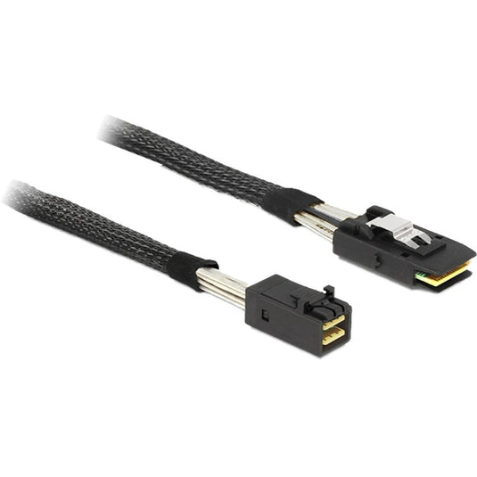 Delock mini sas hd sff-8643 naar mini sas sff-8087 adapterkabel (zwart, 1 meter)