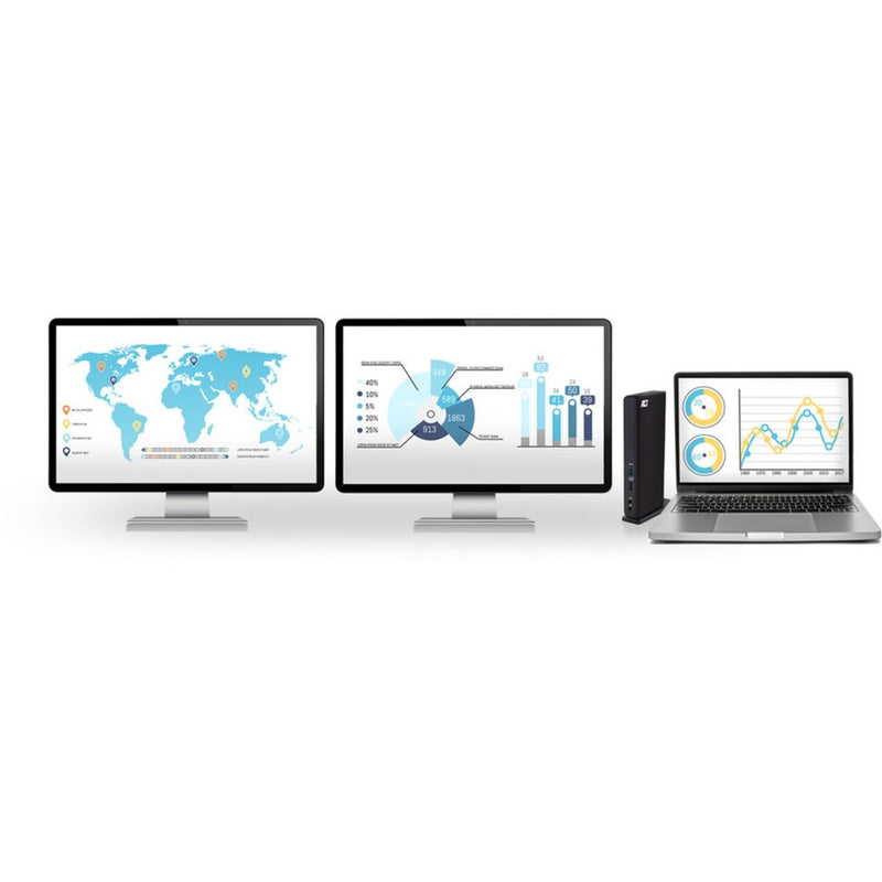 Load image into Gallery viewer, Act connectivity usb-c of usb-a dual monitor docking station (zwart)
