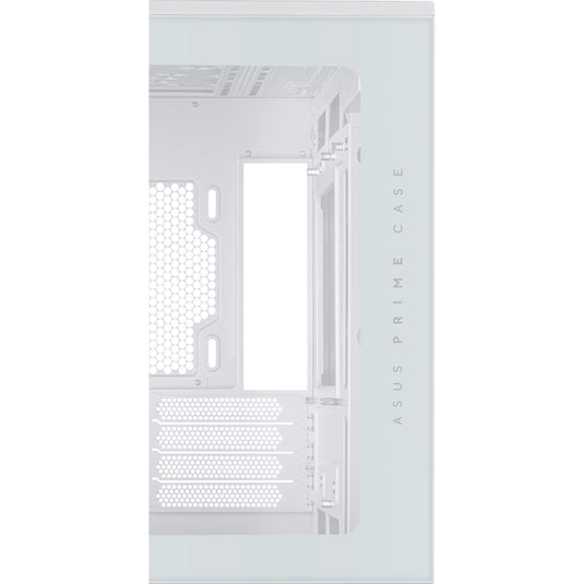 Asus prime ap202 midi tower behuizing (wit | 2x usb-a | 1x usb-c | rgb | tempered glass)