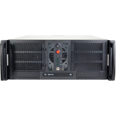 Chenbro rm42300 rack behuizing (zwart zilver | 2x usb-a 3.2 (5 gbit s))