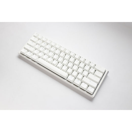 Ducky one 3 classic pure white mini, toetsenbord (wit, us lay-out, cherry mx red, rgb led, double-shot pbt, hot-swappable, quack mechanics, 60%)
