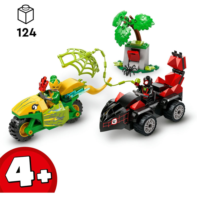 Load image into Gallery viewer, Lego spidey 11198 spin en electro achtervolging met dinosaurusvoertuigen
