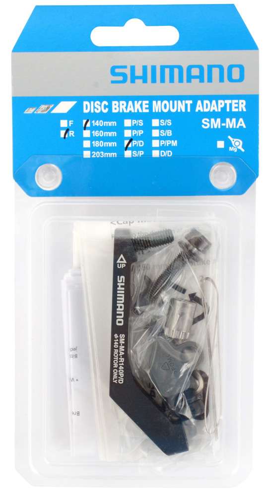 Load image into Gallery viewer, Shimano sm-ma-r140p d post-mount to flat-mount adapter for rear 140mm rotor
