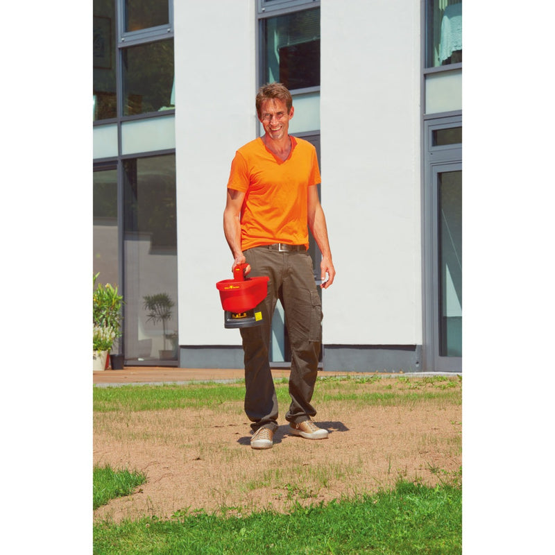 Load image into Gallery viewer, Wolf-garten we-b universele handstrooier strooiapparatuur (rood geel)
