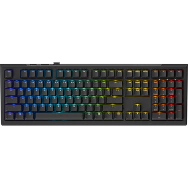 Ducky one x wireless rgb mechanisch toetsenbord (zwart, us lay-out (qwerty), inductive, 100%, hot-swappable, pbt, 2.4 ghz | bluetooth | usb-c)