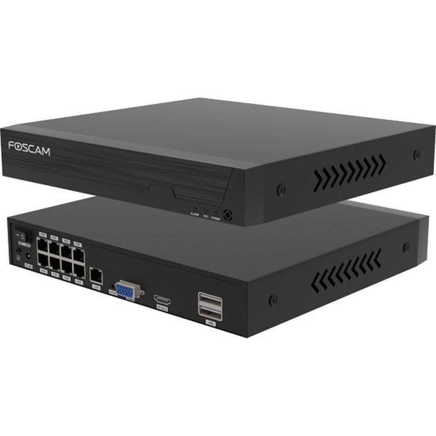 Load image into Gallery viewer, Foscam fn9108he, 8-kanaals 5mp poe netwerk video recorder (zwart, poe, zonder hdd)
