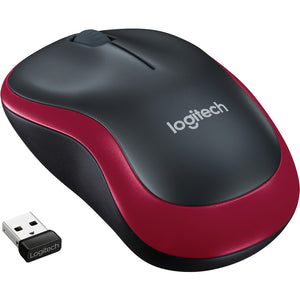Logitech wireless mouse m185 (rood, retail)