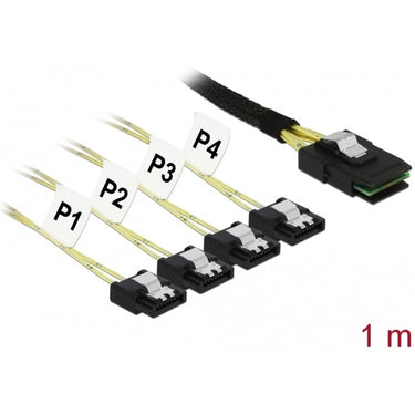 Delock mini sas sff-8087 > 4x sata 7-pin adapter (1 meter)