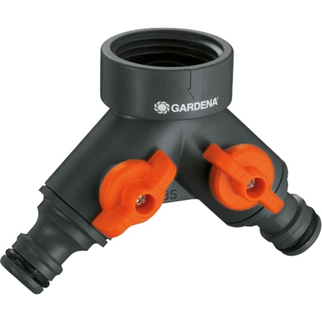 Load image into Gallery viewer, Gardena 2-weg-waterverdeler 26,5 mm (g 3 4 ) kraanstuk (grijs oranje, 938-20)

