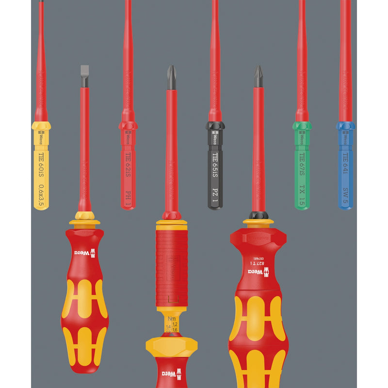 Load image into Gallery viewer, Wera kraftform kompakt vde 16 extra slim 1 tool finder schroevendraaier (rood geel, 16‑delig)
