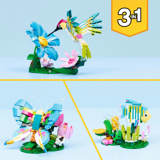 Lego creator 31384 wilde dieren: kleurrijke kolibrie
