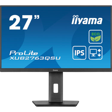 Iiyama prolite xub2763qsu-b1 27 monitor (zwart, hdmi, displayport, 2x usb-a, usb-b)
