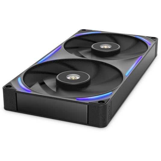Nzxt performance fan f280x rgb case fans (zwart, 2 stuks, 280 x 140 x 30 mm, pwm)